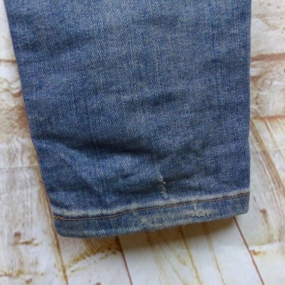 Represent Biker Jeans Mens 32 Blue Sand Stone Destroy Wash Moto Rib Skinny Rock - Picture 13 of 15
